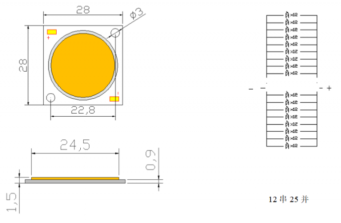High Cri Led Chip High CRI 98Ra COB 2825 LED CHIP 120W 34-37V 6000K White For Photograph ...