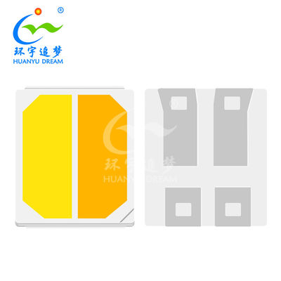 2835 Amber SMD LED Chip Bi Color 1700-1900K White 6000K-7000K
